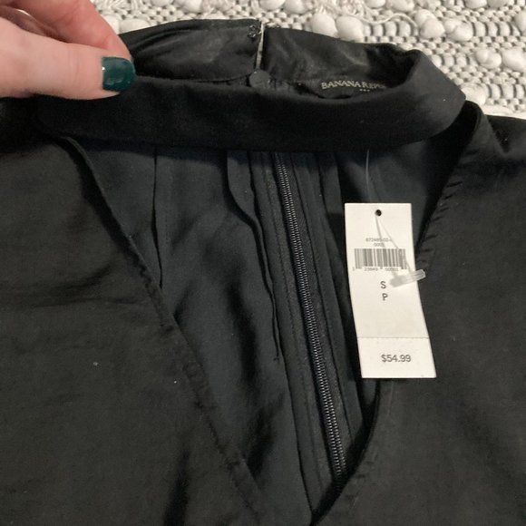 BNWT - Black Satin Blouse - Picture 2 of 3